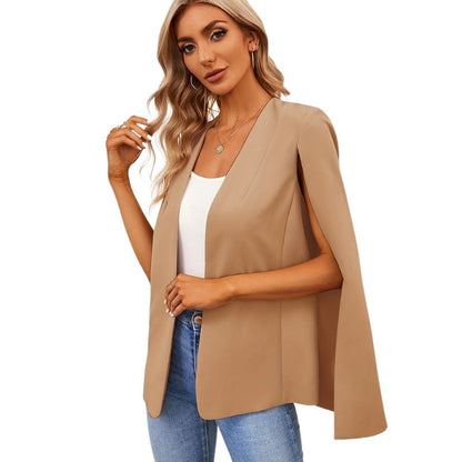 Women's Open-Front Blazer with Split Sleeves