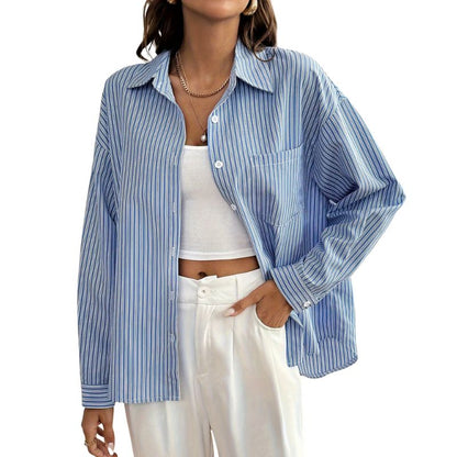 Women's Striped Tie-Back Blouse