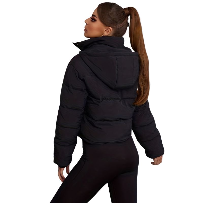 Women's Short Drawstring Pleated Jacket