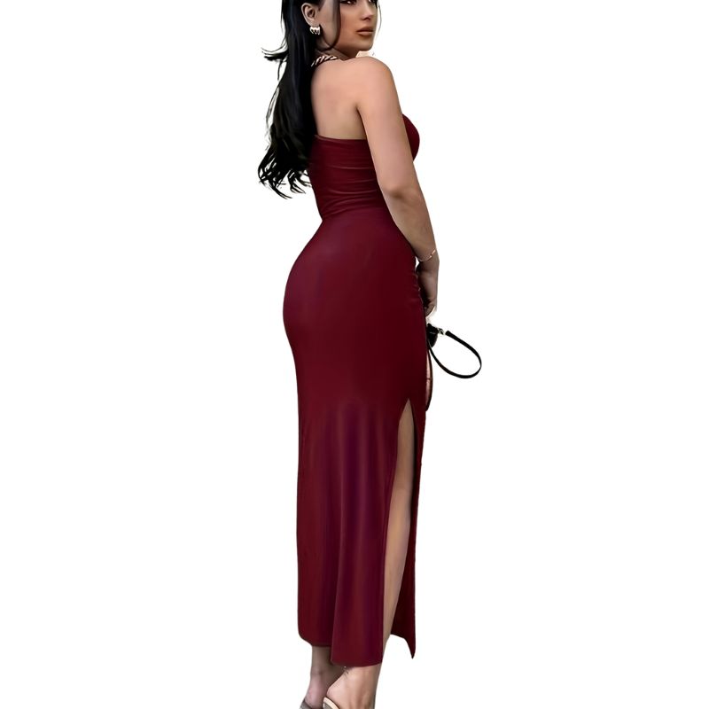 Women's One-Shoulder Asymmetrical Bodycon Dress