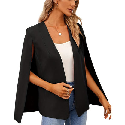 Women's Open-Front Blazer with Split Sleeves