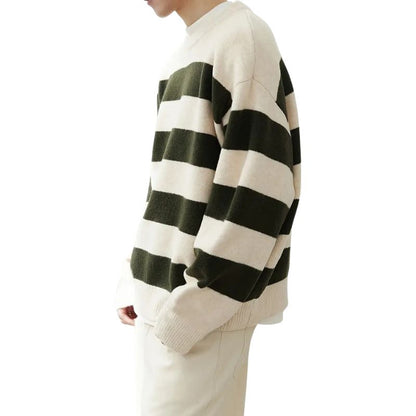 Men's Striped Knitted Pullover Sweater